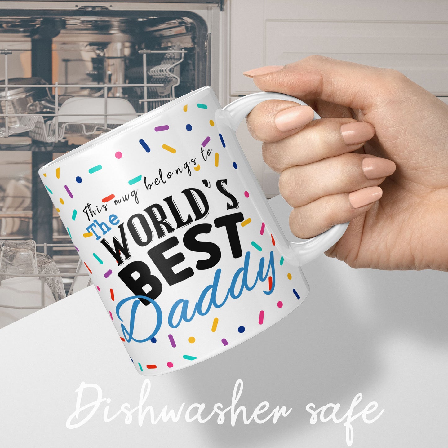 Worlds best daddy mug, gift for fathers day or for dad
