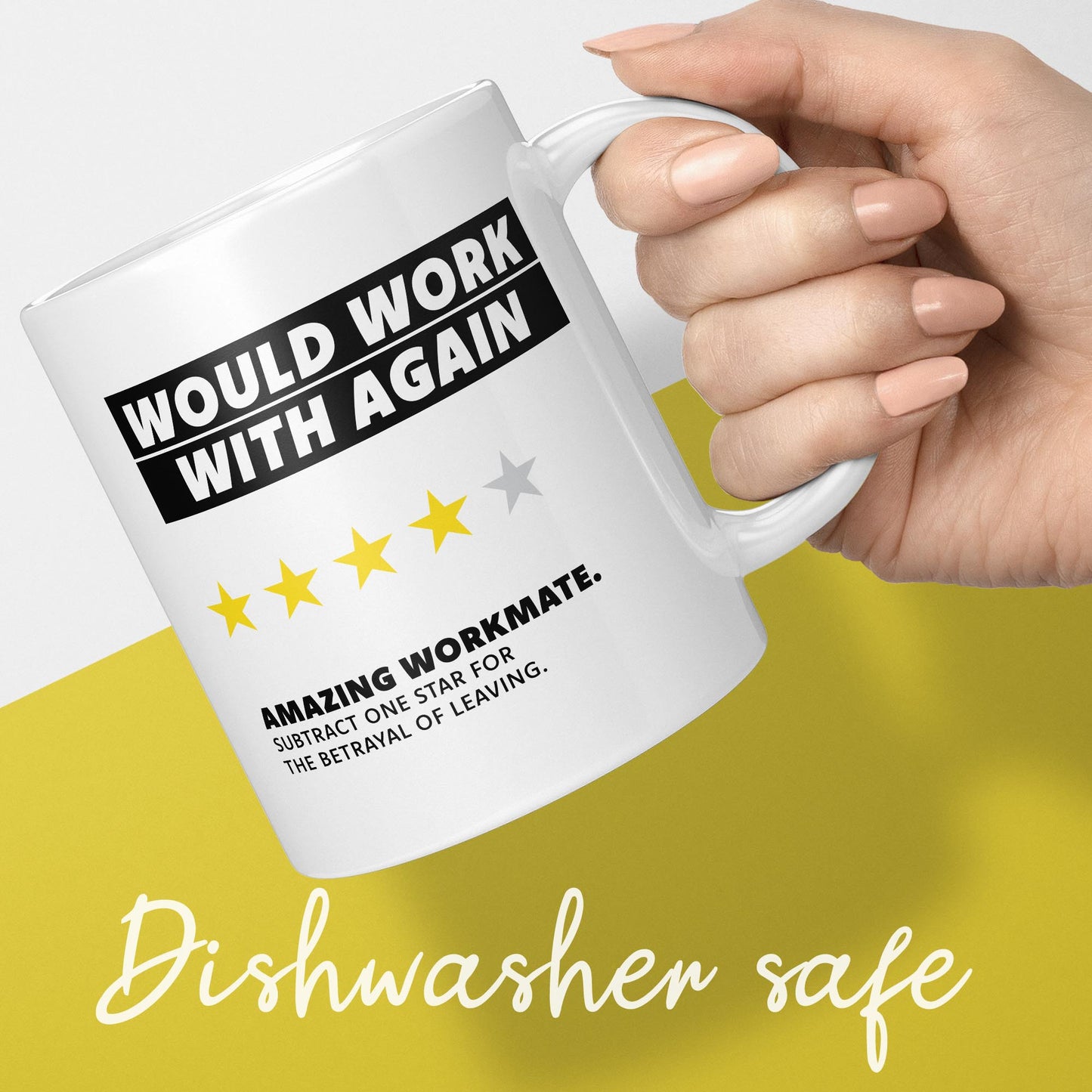 Funny would work with again leaving gifts, humorous gift for worker/colleague leaving office/work