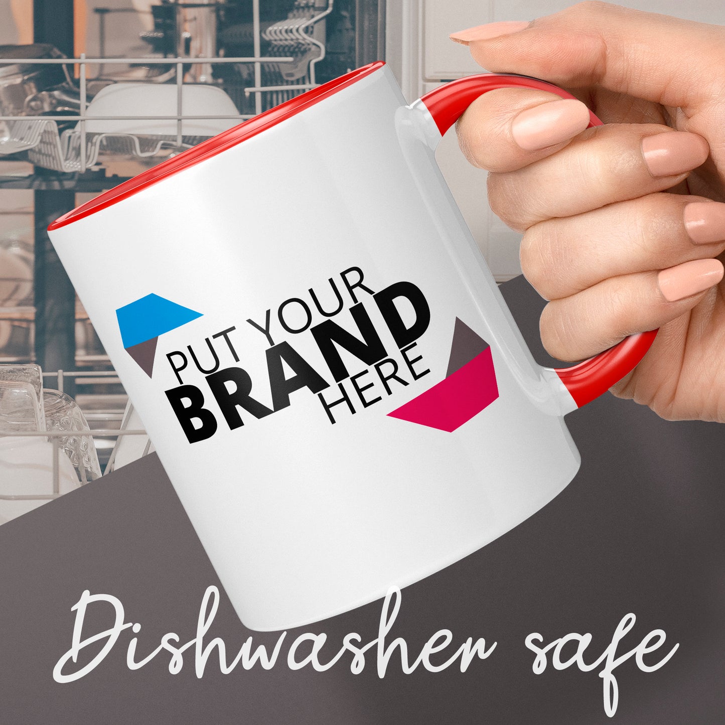 Branded Mugs (RED) - Fully Inclusive Pricing Full Colour Both Sides &  Free Delivery