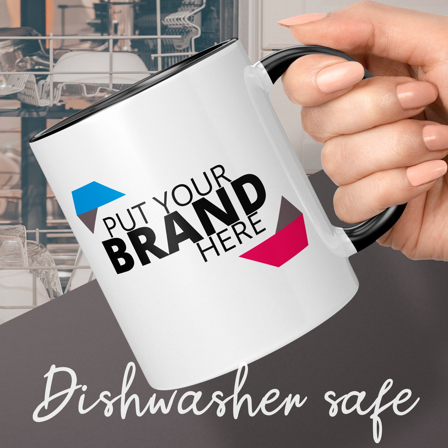 Branded Mugs (BLACK) - Fully Inclusive Pricing Full Colour Both Sides &  Free Delivery