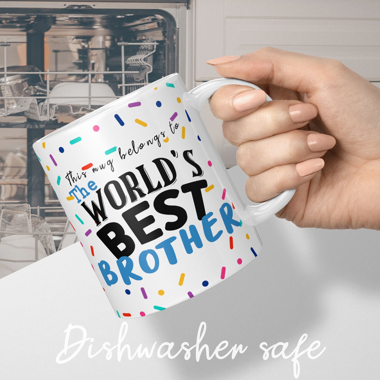 Worlds best brother mug gift, cheap gift for brother