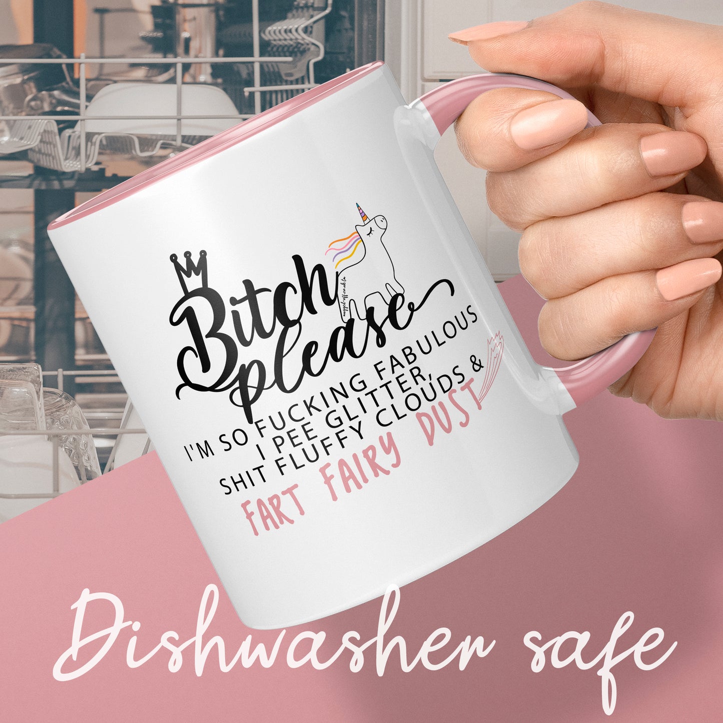 Unicorn funny rude gift mug, cheap gift for a friend