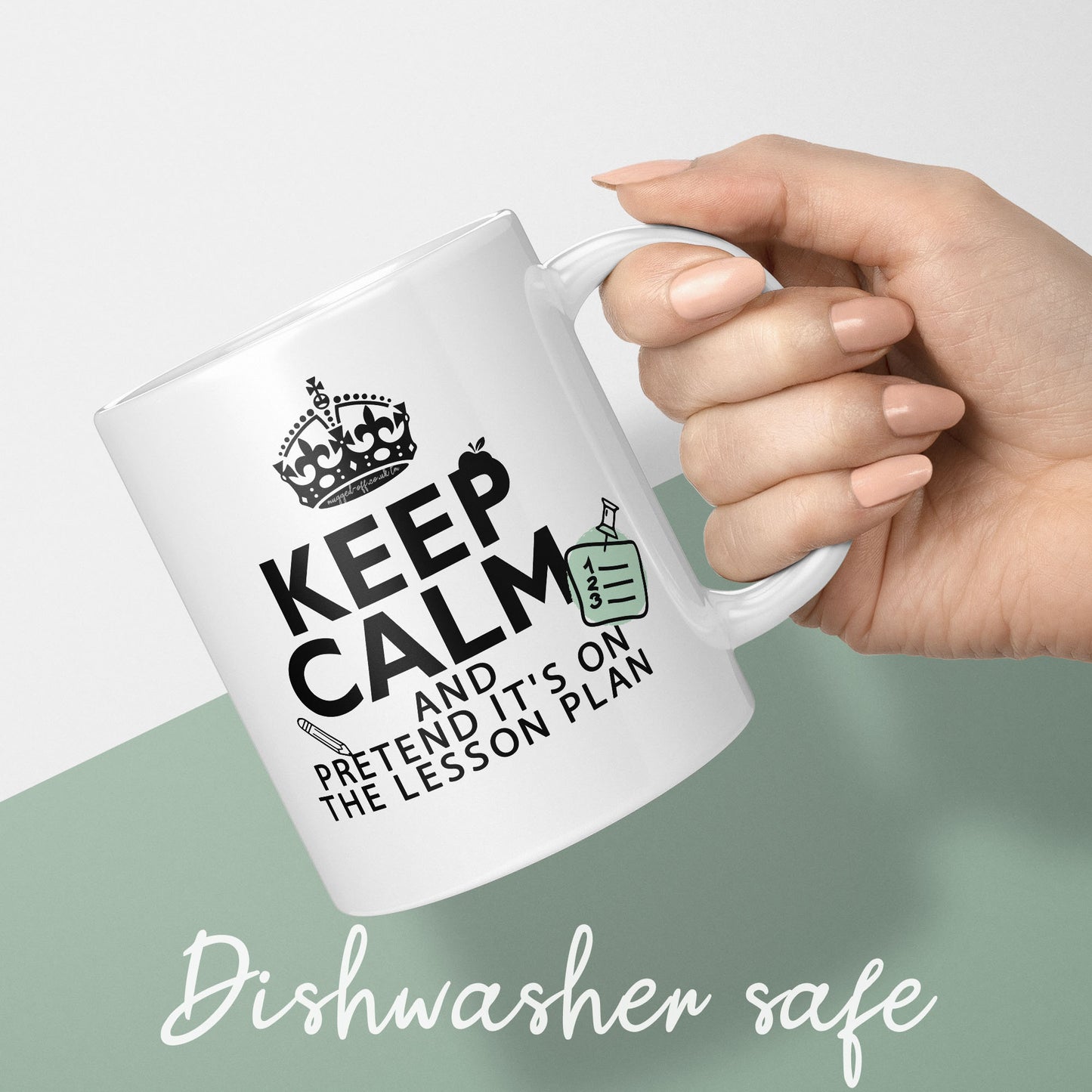 Keep calm Teacher/ Teaching Assistant joke mug for end of term gift