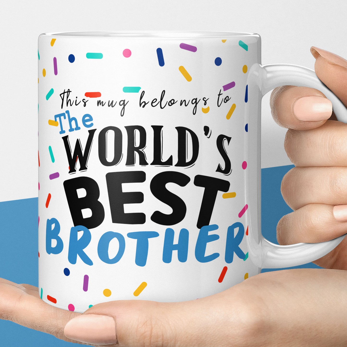 Worlds best brother mug gift, cheap gift for brother