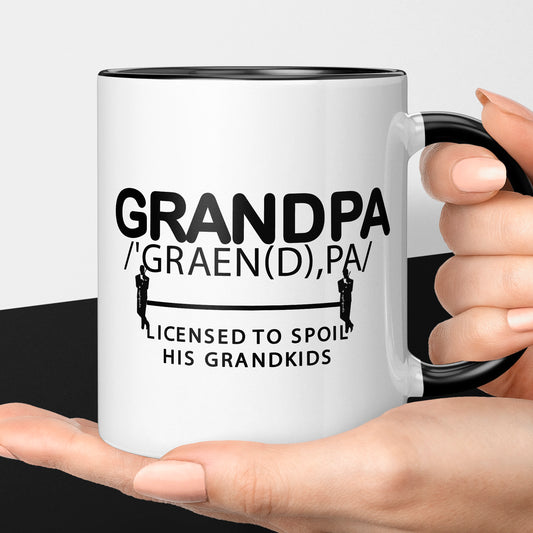 Grandpa Mug Grandpa Gifts spoil his grandkids Licensed to spoil his grandkids | Grandpa Gifts