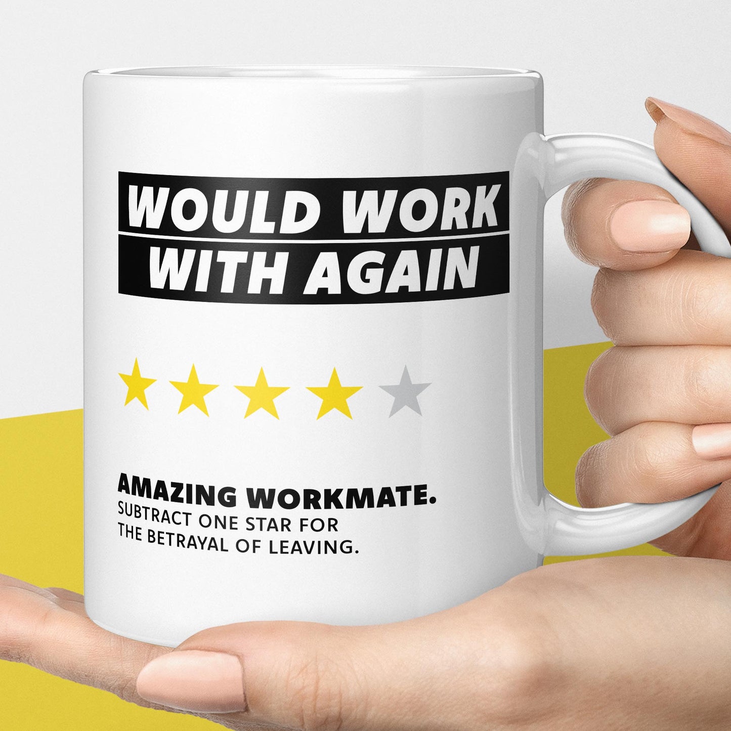 Funny would work with again leaving gifts, humorous gift for worker/colleague leaving office/work