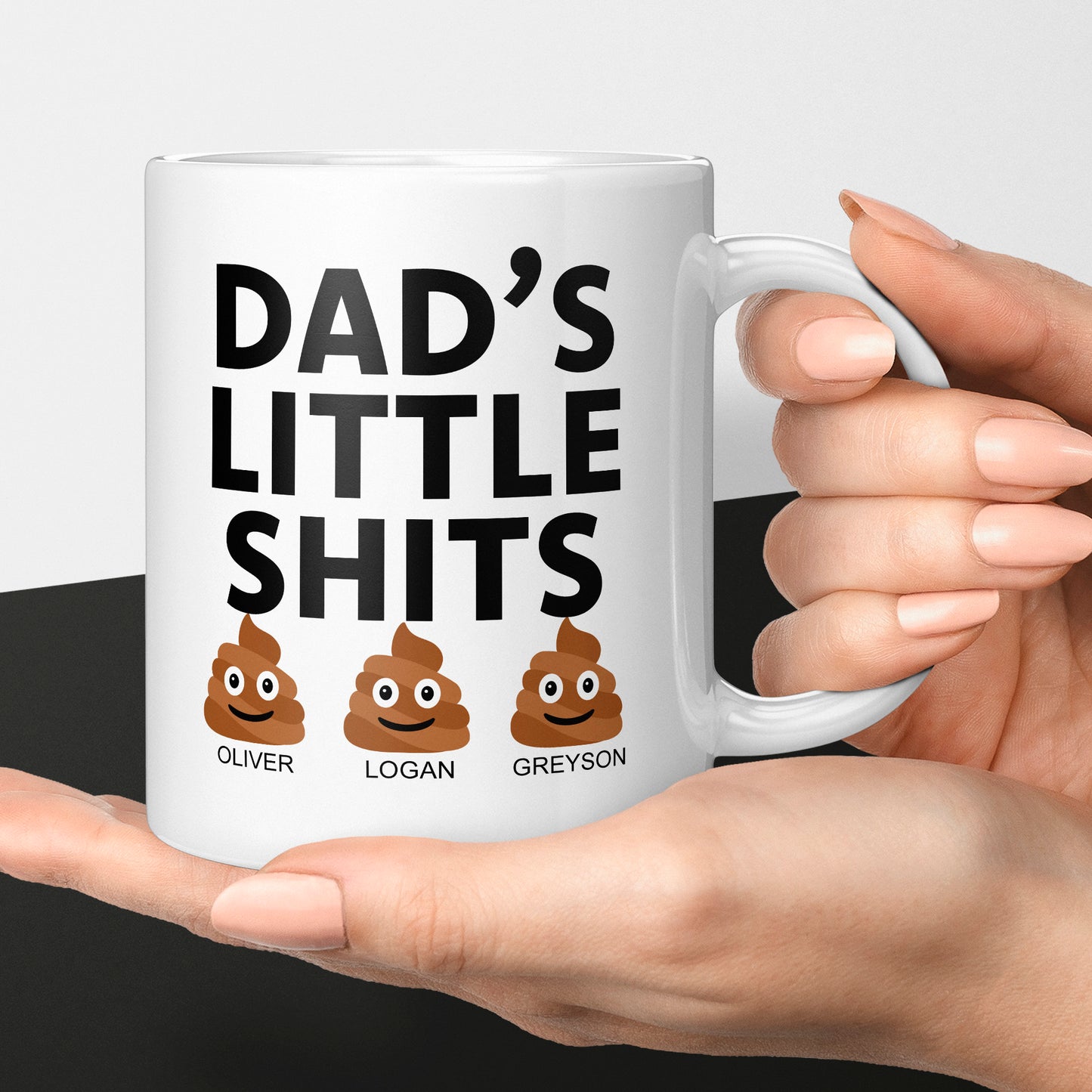 Dads little shits funny mug, cheap gift for fathers day