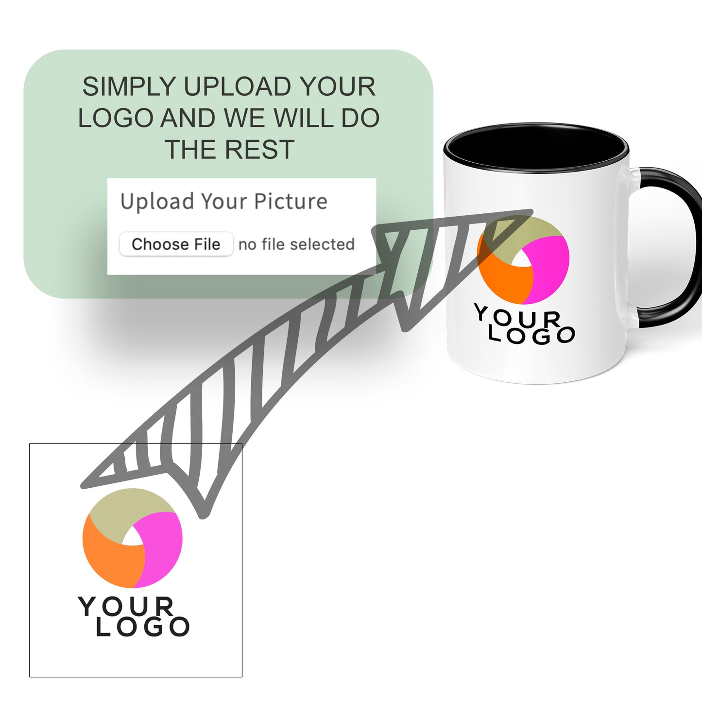 Branded Mugs (BLACK) - Fully Inclusive Pricing Full Colour Both Sides &  Free Delivery