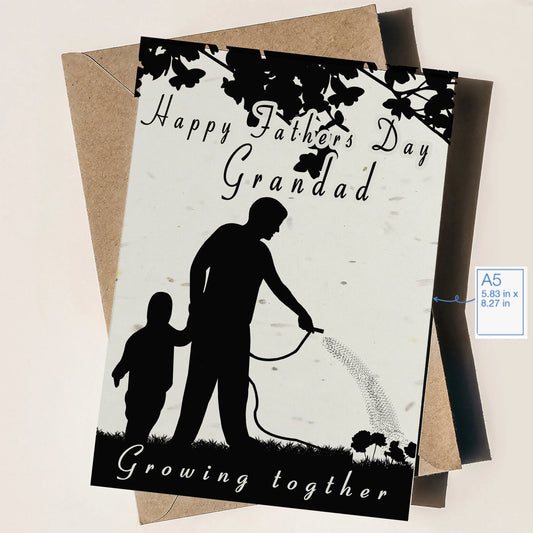 Plantable Grandad / Dad Card, Unique Fathers Day Card, Plantable Card, Wildflower Seed Card