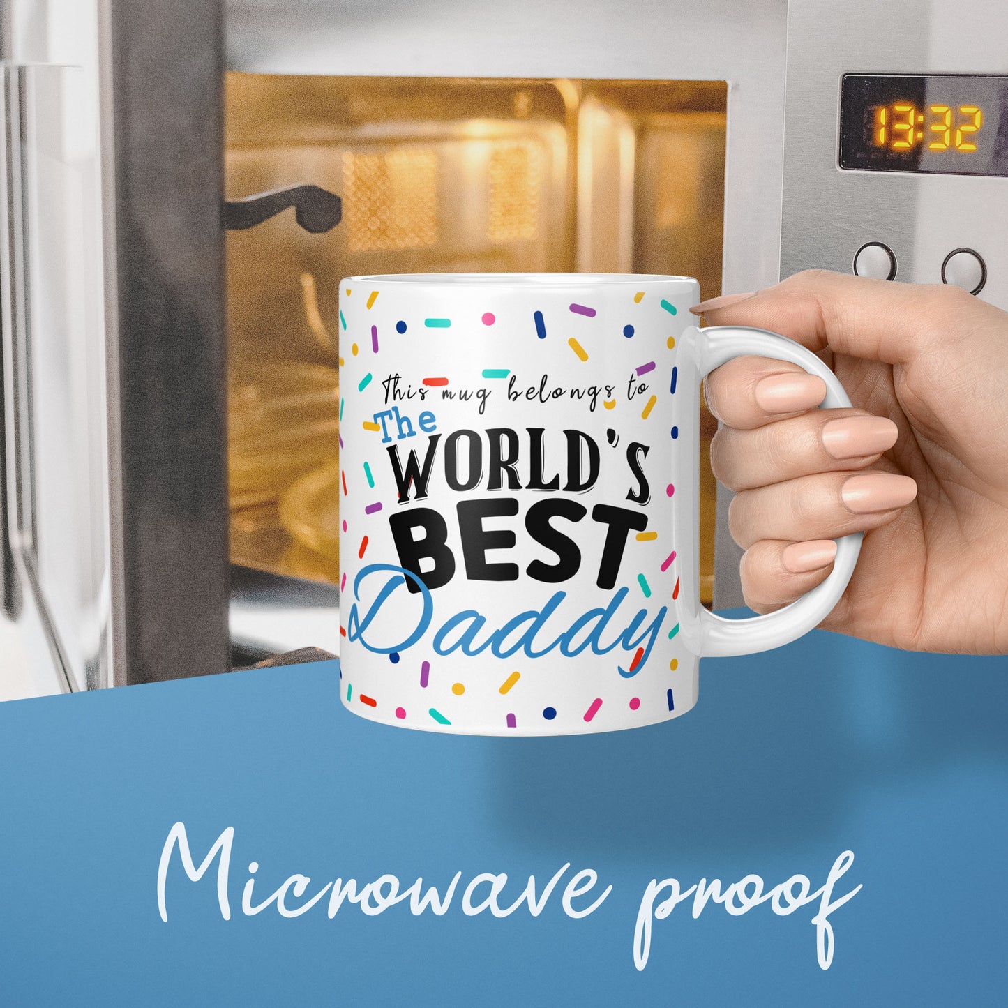 Worlds best daddy mug, gift for fathers day or for dad