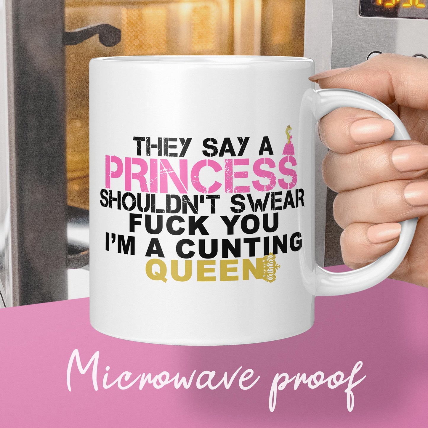 Birthday Gift for Her Queen Cunt Rude Mug F*** You I'm A C***ing Queen Gift For Her Tea Coffee Cup
