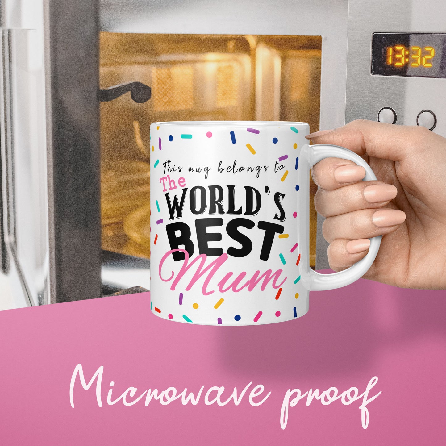 Worlds best mum mug, gift for mothers day, coffee mug gift