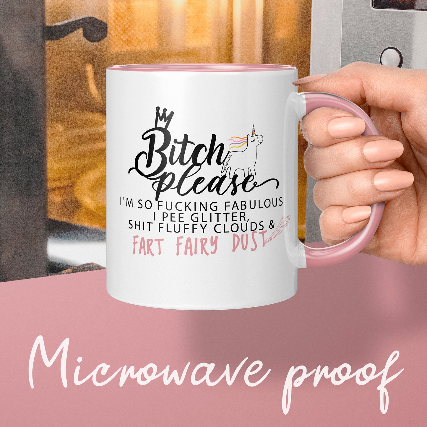 Unicorn funny rude gift mug, cheap gift for a friend