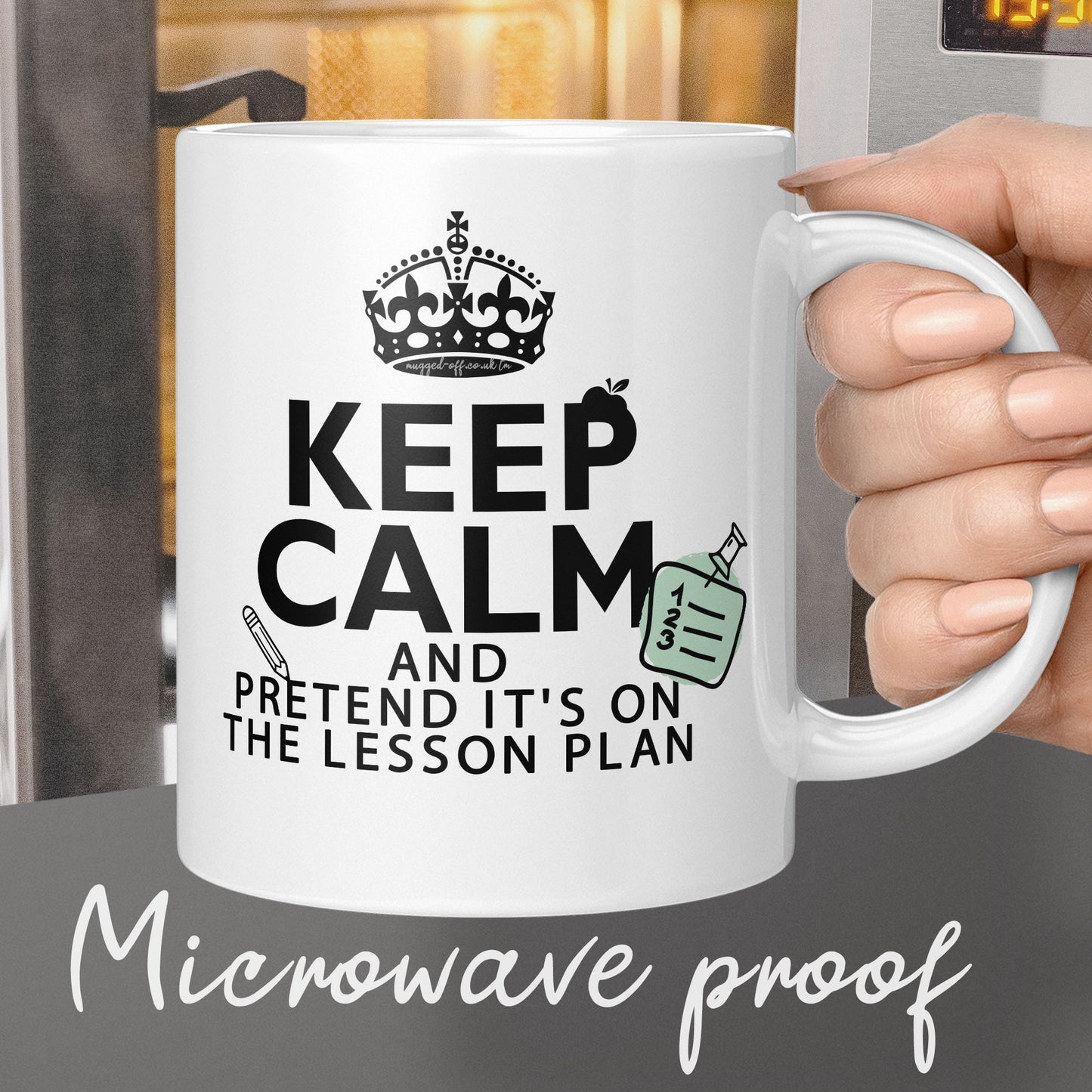Keep calm Teacher/ Teaching Assistant joke mug for end of term gift