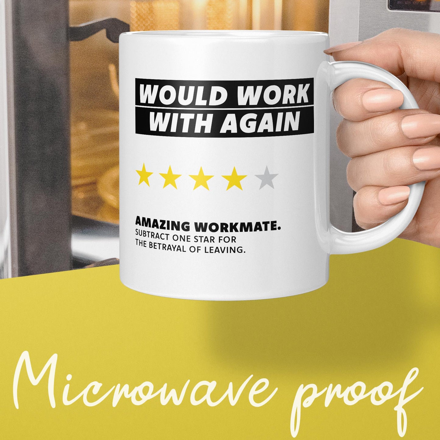 Funny would work with again leaving gifts, humorous gift for worker/colleague leaving office/work