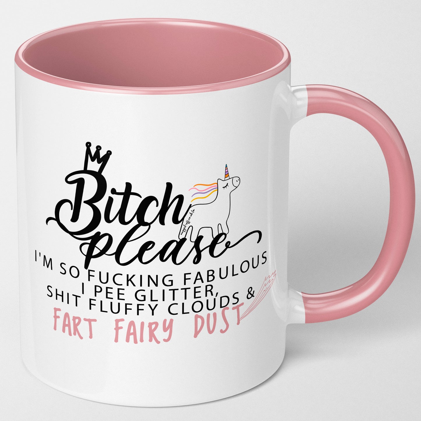 Unicorn funny rude gift mug, cheap gift for a friend