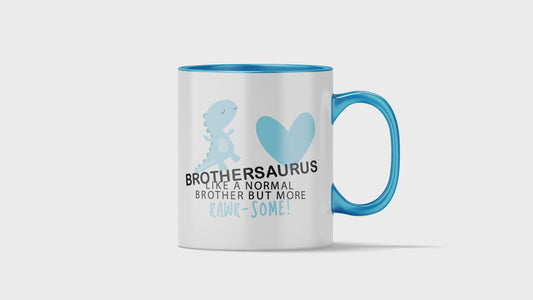 Brother presents, Funny Brother Mug Gift - Brothersaurus Mug Cup Cups Xmas Birthday Christmas Tea Coffee Mugs