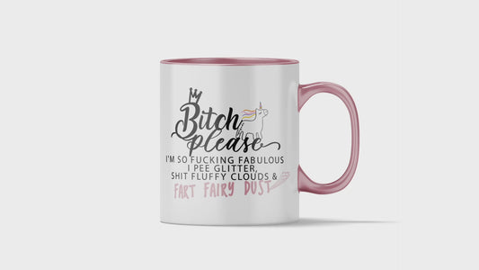 Unicorn funny rude gift mug, cheap gift for a friend