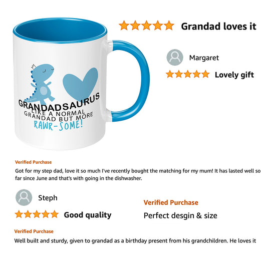 Grandad Birthday Gifts Grandadsaurus Grandad Mug Cup Xmas Birthday Christmas Fathers Day Gifts