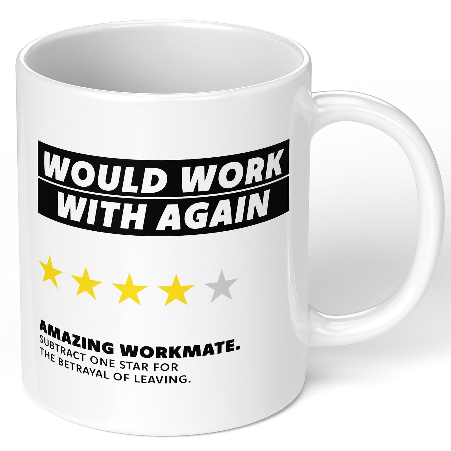 Funny would work with again leaving gifts, humorous gift for worker/colleague leaving office/work