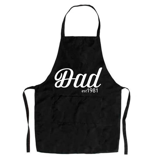 Dad Apron Dad Fathers Day Birthday grill apron Dad apron with front pocket machine washable Personalised