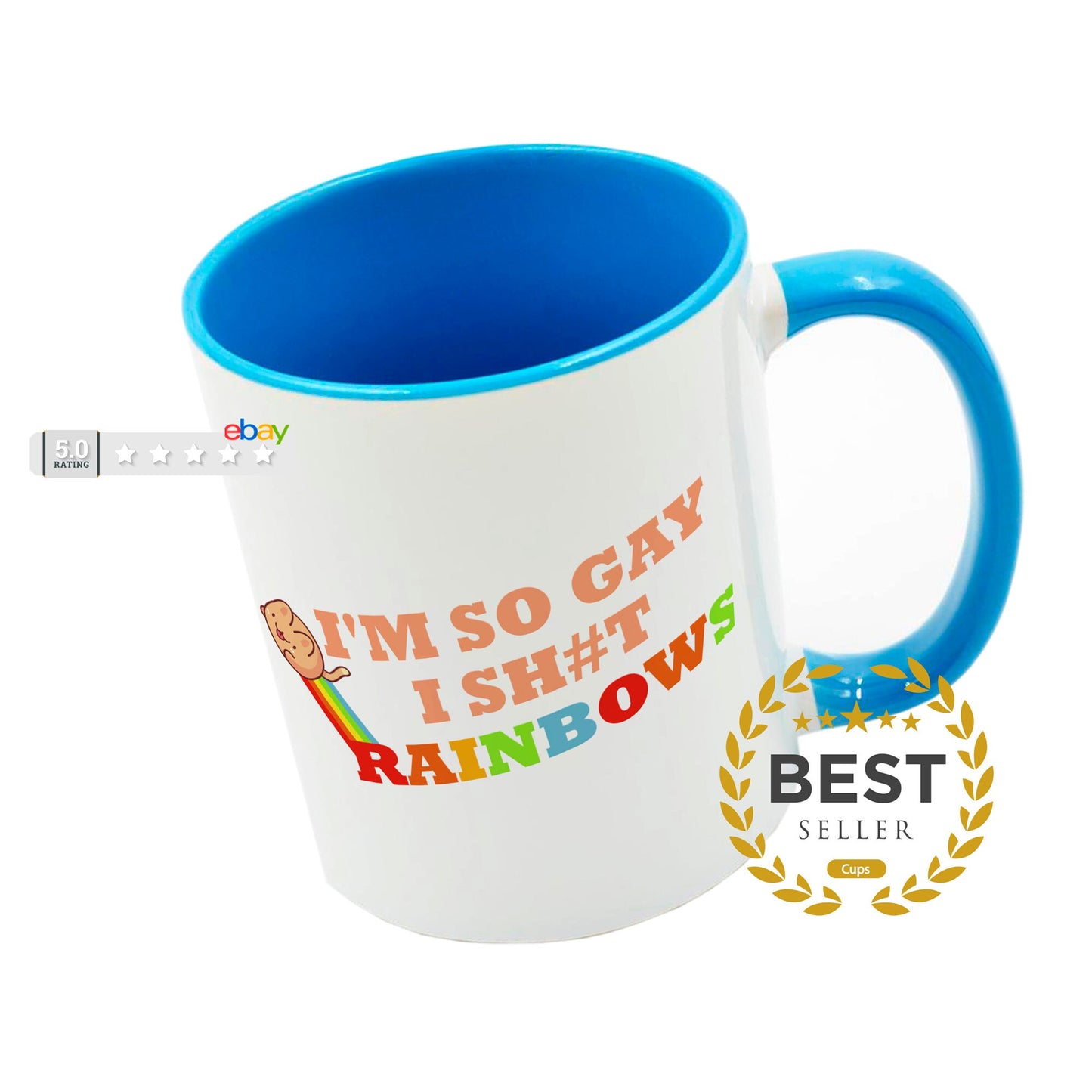 Gay valentines gifts - RUDE I'm So Gay I Sh*t Rainbows - Gay Mug Mugs Cup Cups