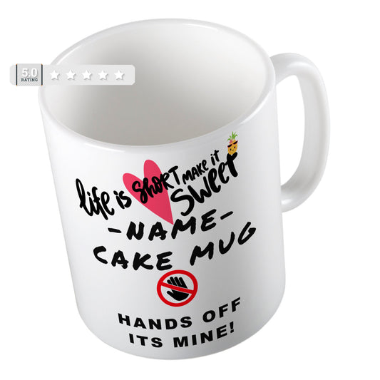 Self Care Gifts - Cake Mug - Personalised Cake Mug All Recipe Ingredients Written On The Mug Fun Gift best friend gift BFF