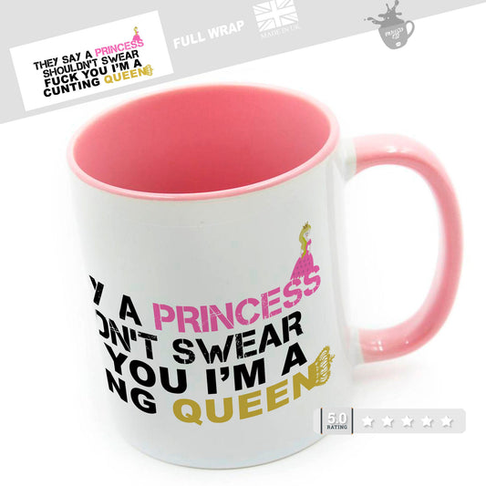 Birthday Gift for Her Queen Cunt Rude Mug F*** You I'm A C***ing Queen Gift For Her Tea Coffee Cup