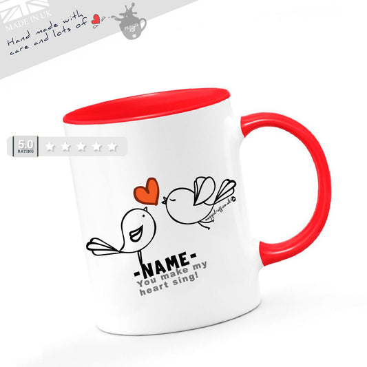 Valentines Day Gifts Mug Cup Cups Tea Coffee Mugs - You Make My Heart Sing!