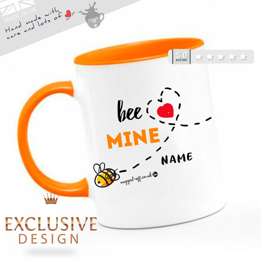 Gift For Her Christmas Birthday Gifts - Bee Mine - Personalised Mug Cup Cups Tea Coffee Mugs Exclusive Design Valentine's Day