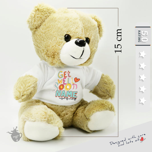 Get Well Soon Gift, Personalised Get Well Soon Teddy Bear (Personalise With Their Name)