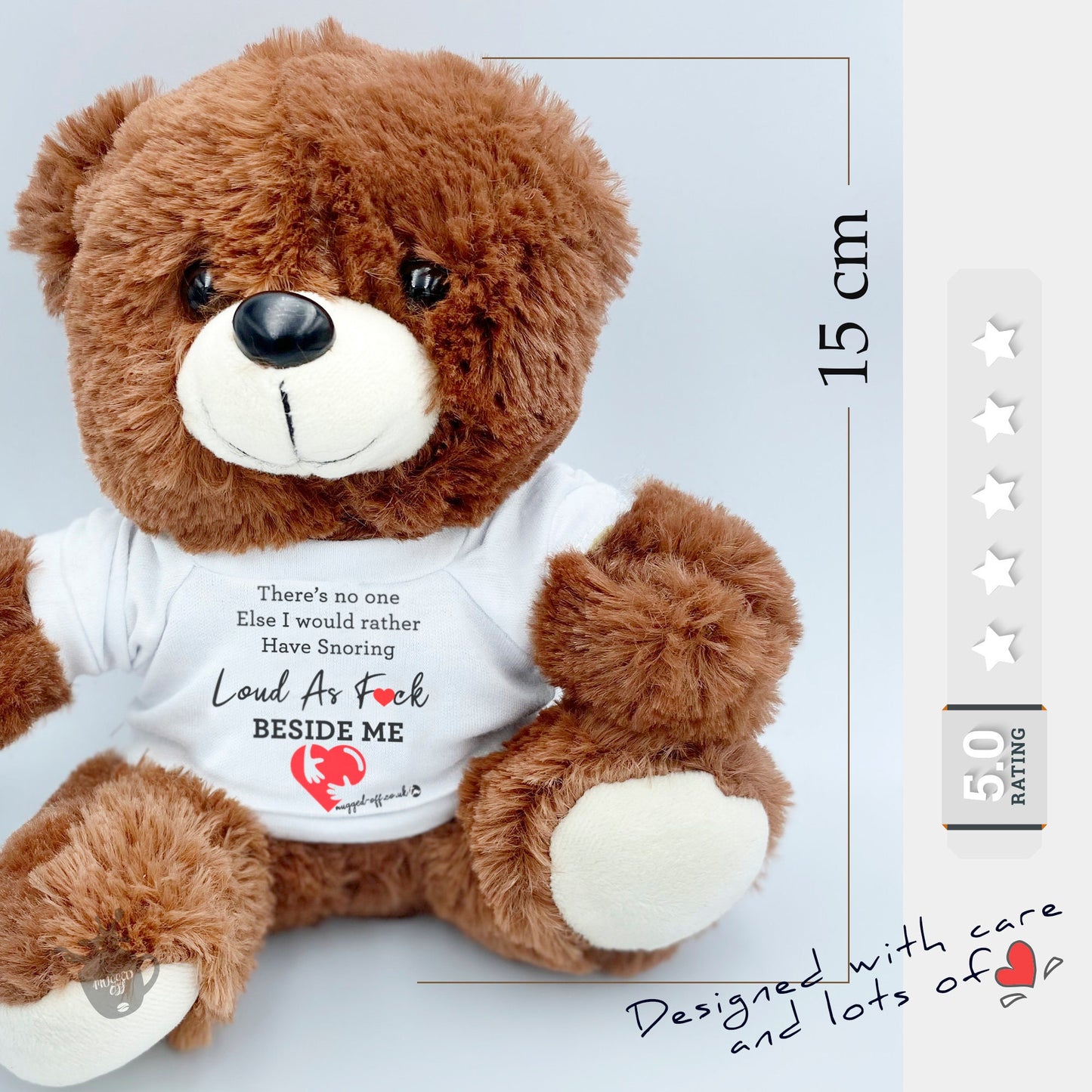 Funny Teddy Bear gift for him her Snoring - Love You So Much