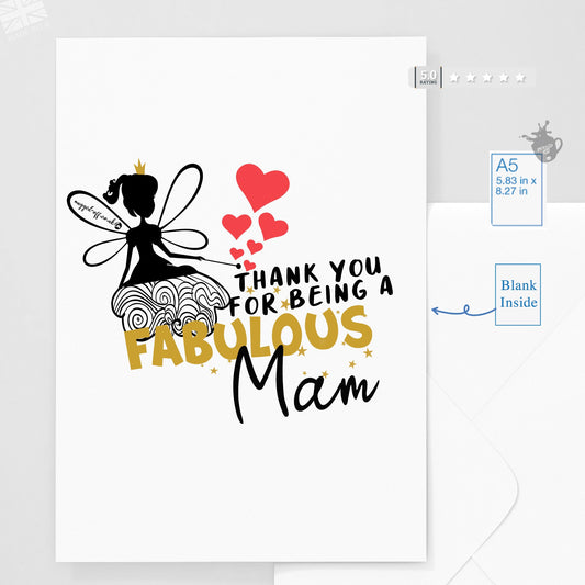 Mam Birthday Card - Mother's Day Card - Thank You For Being An Amazing Mam