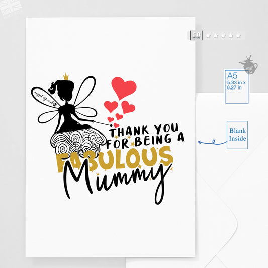 Mummy Birthday Card Mothers day card for your amazing Mummy