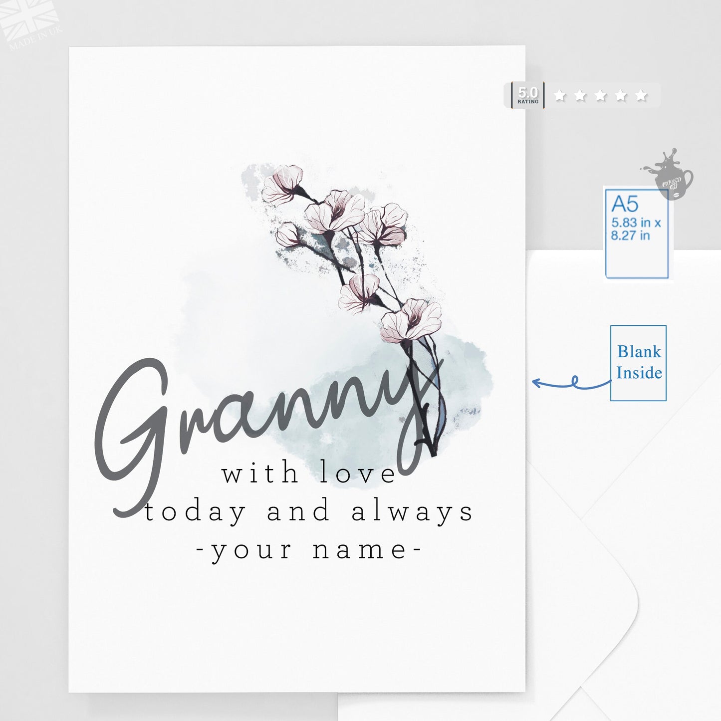 Granny Birthday Card Mothers day card for your amazing Granny