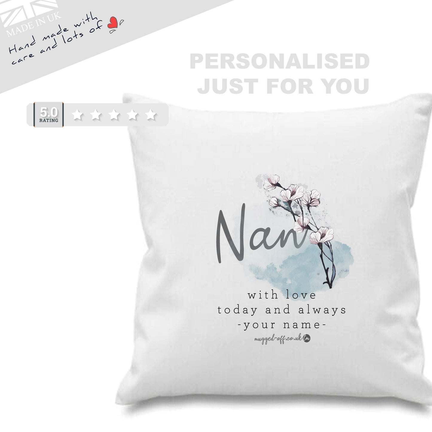 Nan Cushion Cover - cushion covers personalised just for your Nan birthday Christmas mothers day gifts