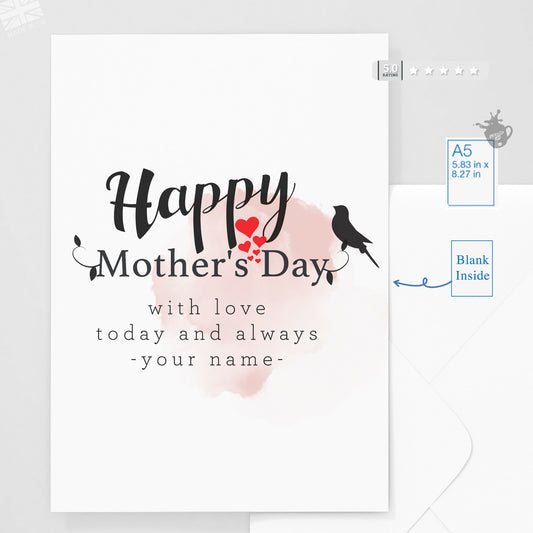 Personalised Mother's day card - mam mum mummy
