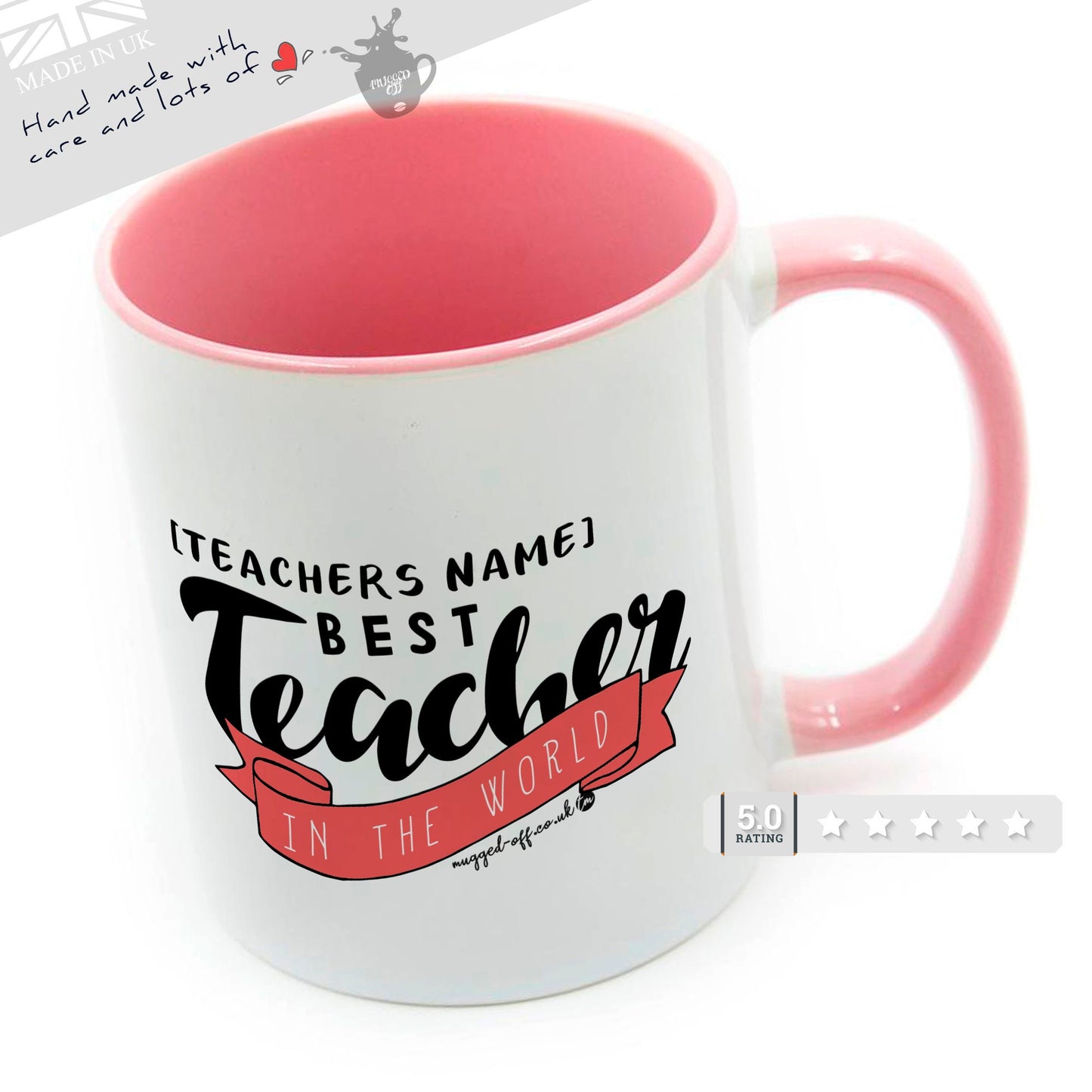 Best Teacher In The World PERSONALISED Mug cup tea coffee teachers name