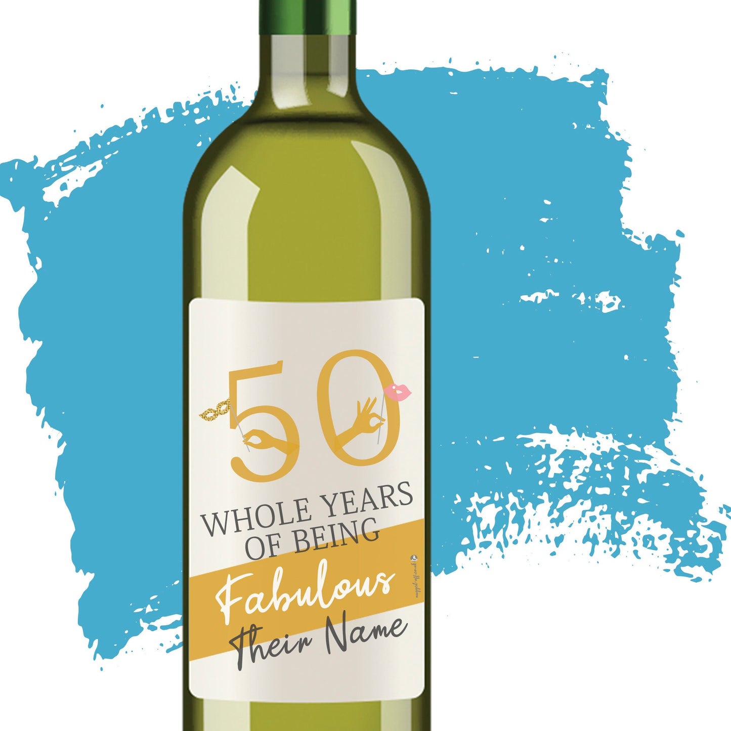 50th Birthday Wine Bottle Labels personalised - wine bottle labels for birthday