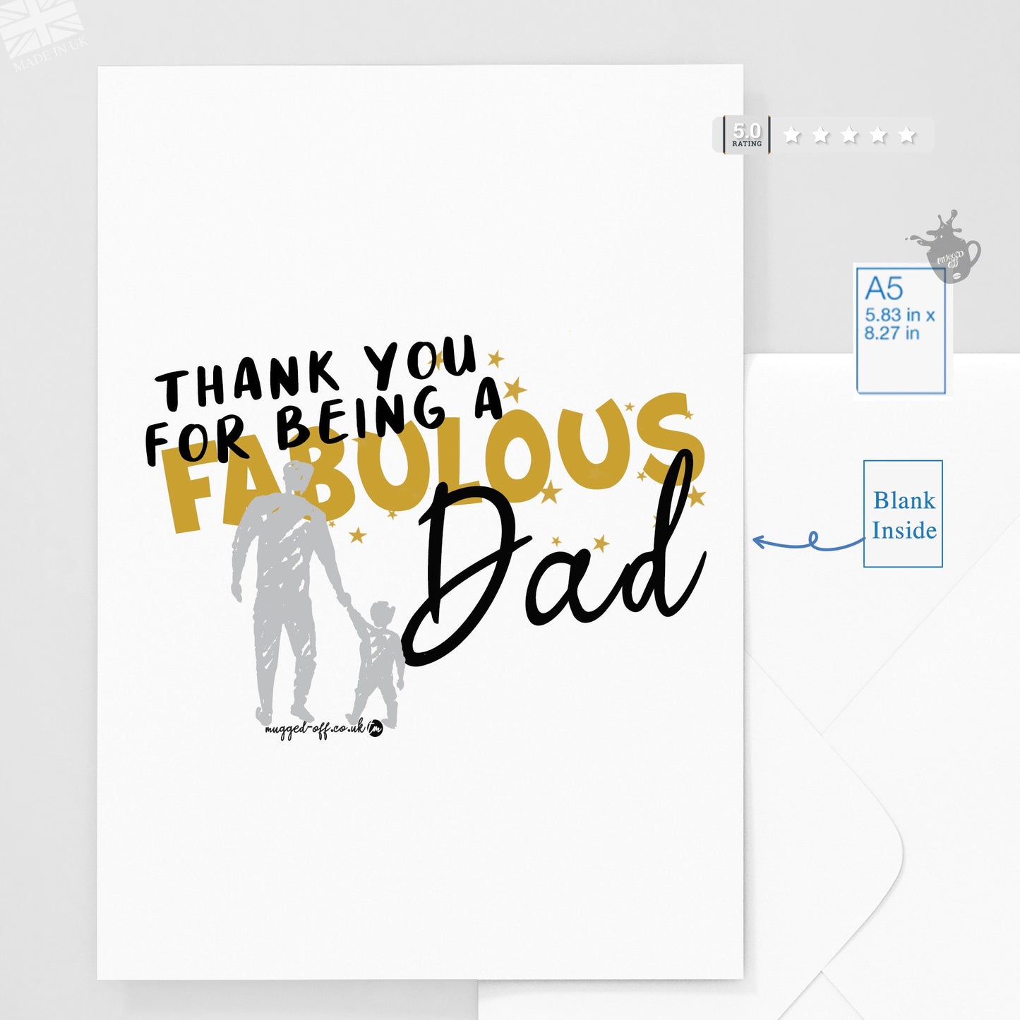 Dad Birthday card, Fathers day Card /thank you dad card. A wonderful card for the perfect Dad carefully crafted just for you.