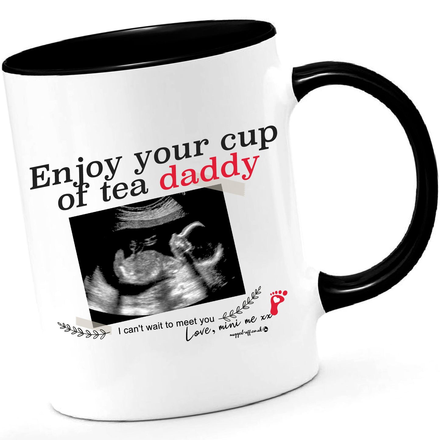 Dad to be - New Baby Scan Mug Dad Parents - PERSONALISED with baby scan picture