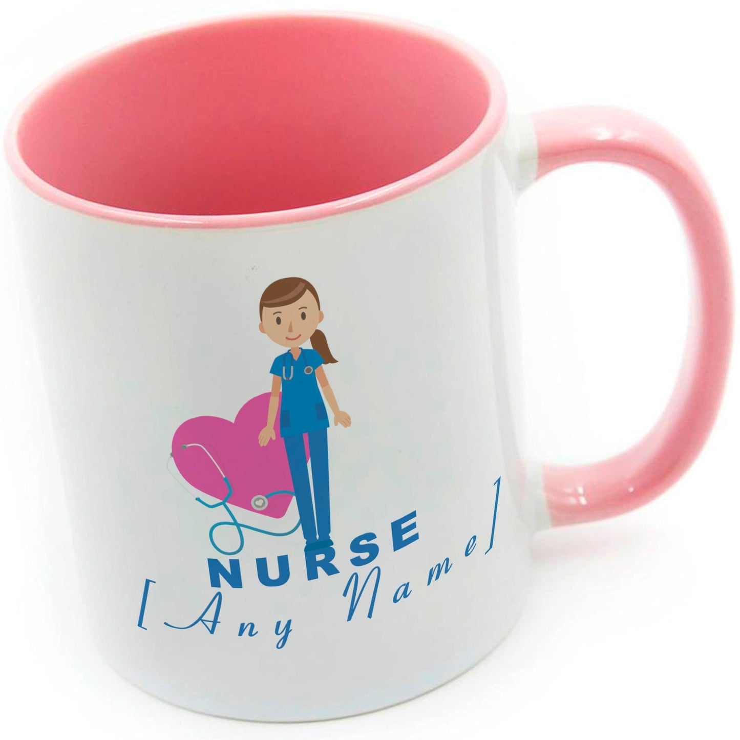 Nurse Birthday Gift Nurse Gift Present - Personalised Gift Nurse Mug Cup Blue Dress Hospital Medical Student