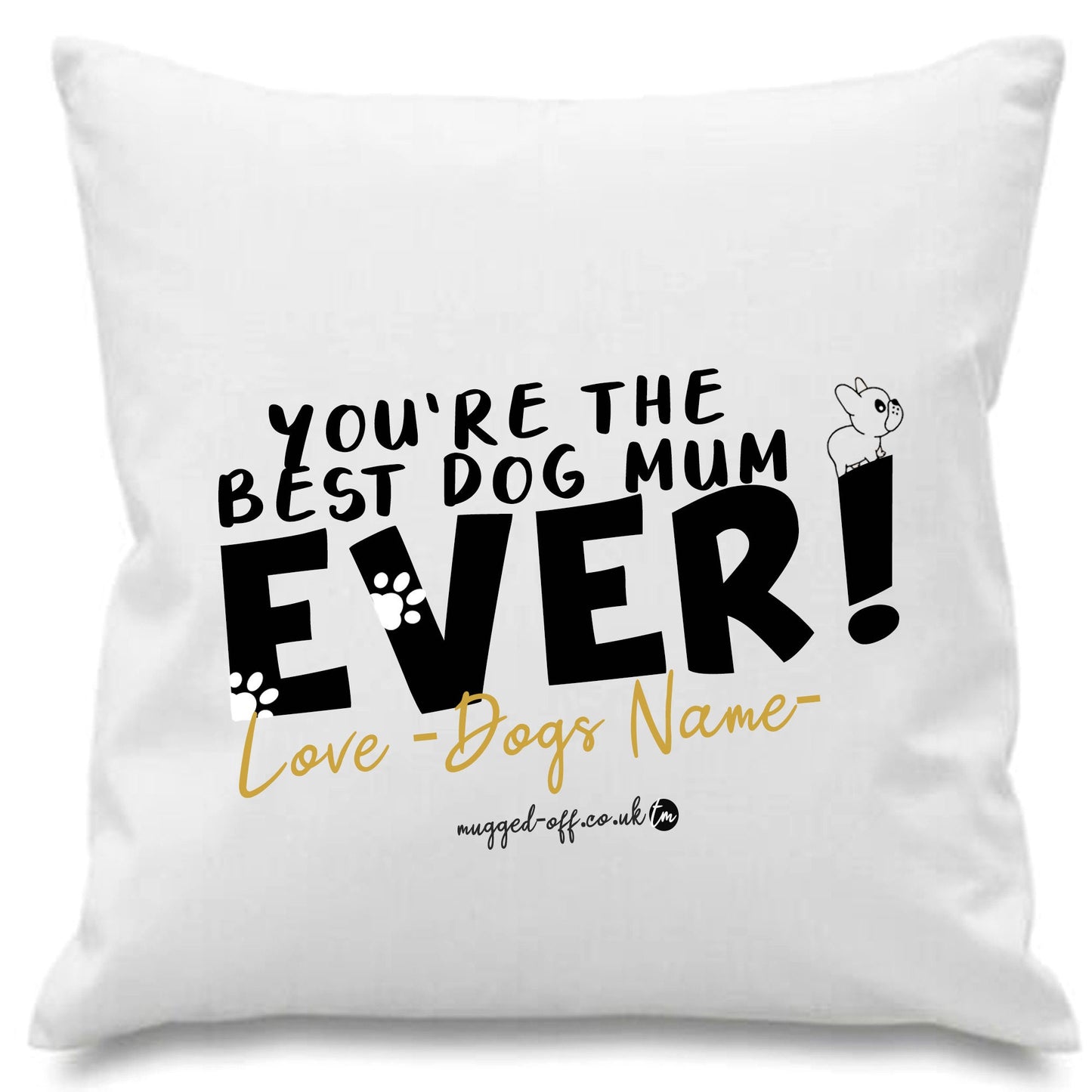Dog Mum Cushion Cover - cushion cover personalised from Dog name gift Birthday Gift Christmas