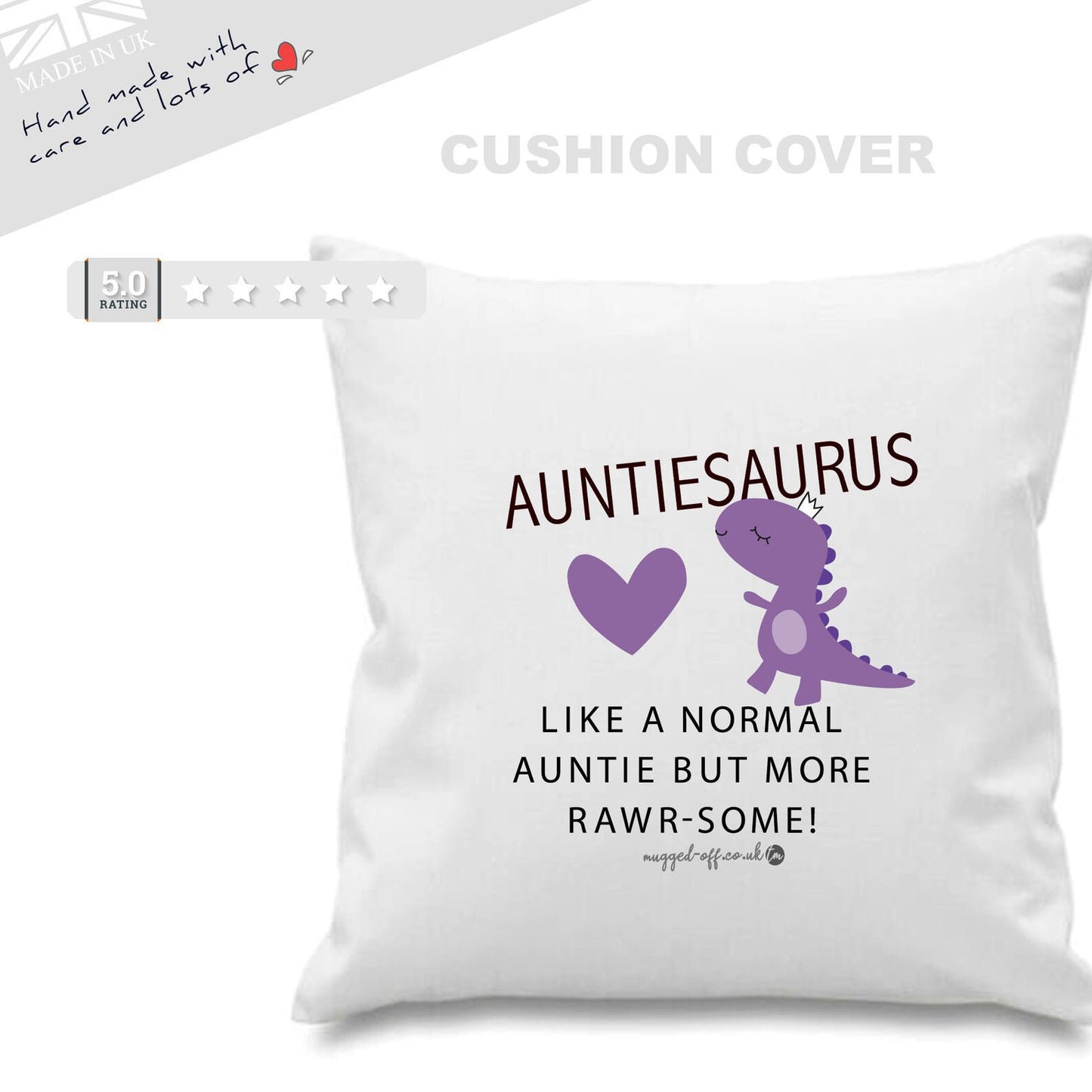 Auntie Cushion Cover - Funny Auntie Cushion Cover Auntiesaurus