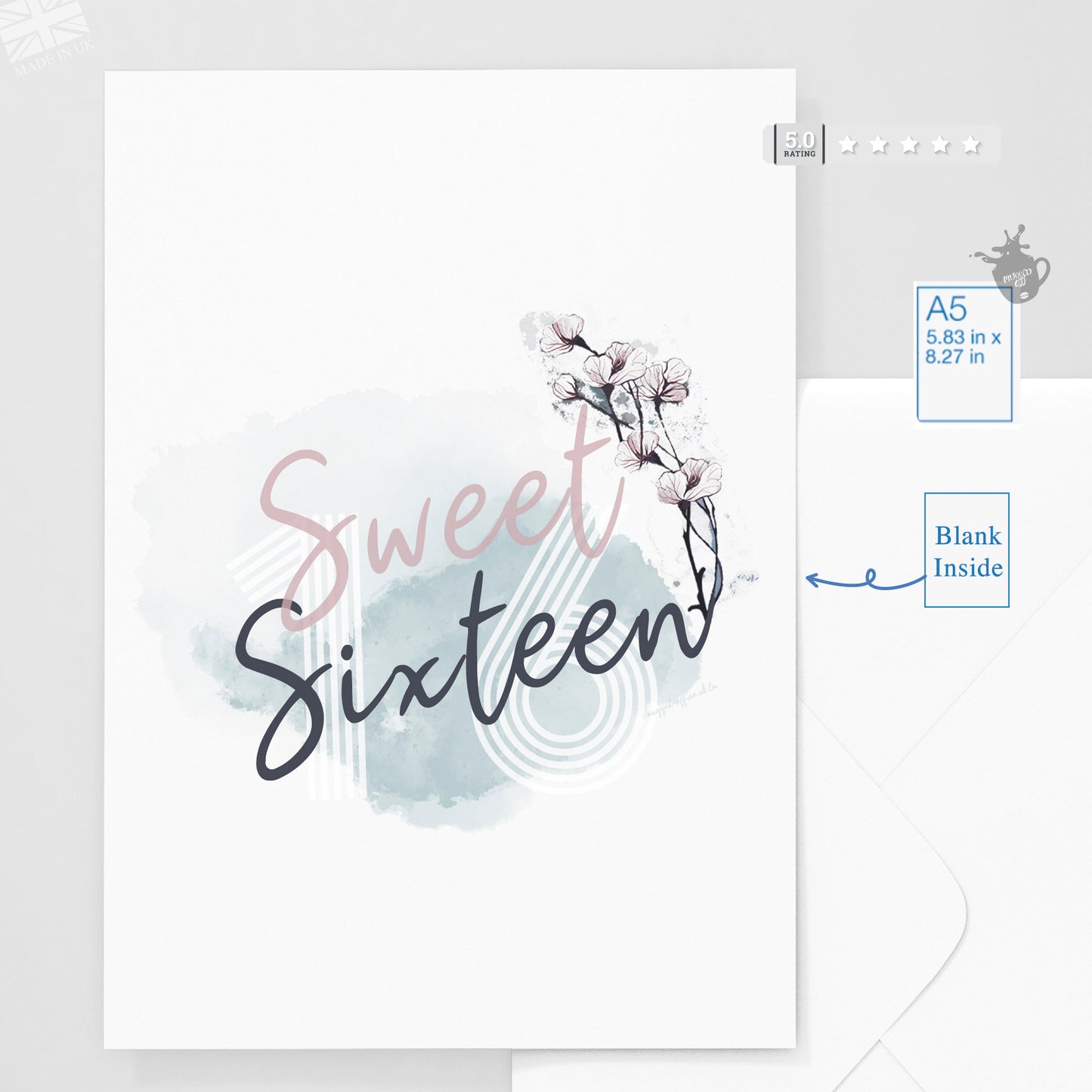 Sweet Sixteen birthday card 16th Birthday card for your daughter