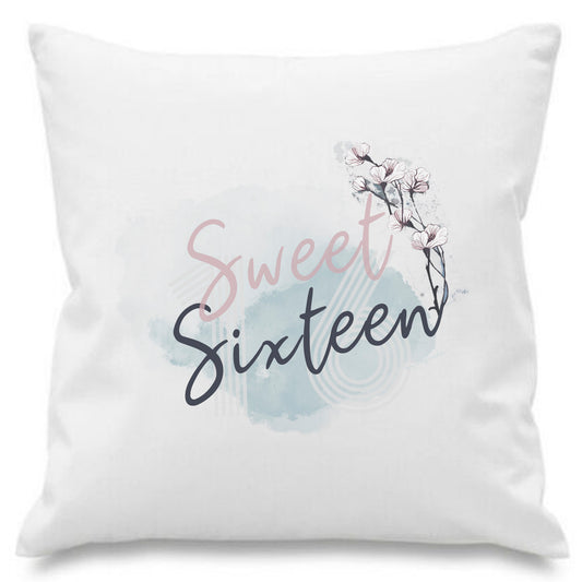 Sweet Sixteen gift cushion cover, 16th birthday gifts for girl