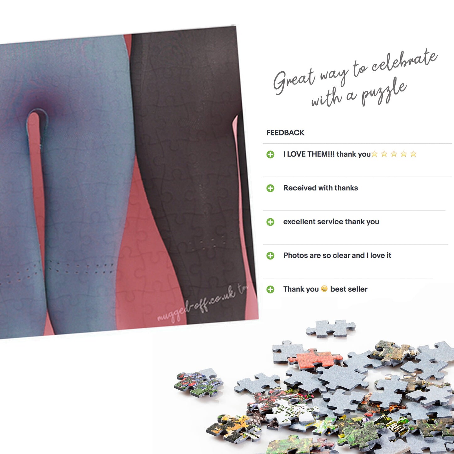 Bottoms up puzzle, sexy puzzle Jigsaw Puzzle A4 size Christmas gift present Birthday valentine day