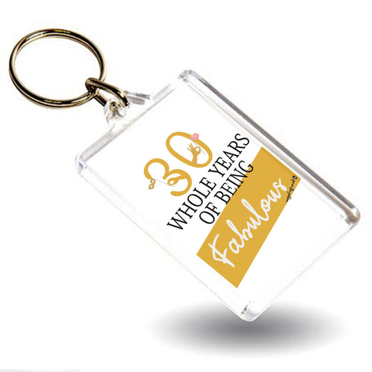 30th Birthday Gift For Him Or Her Keyring keychain