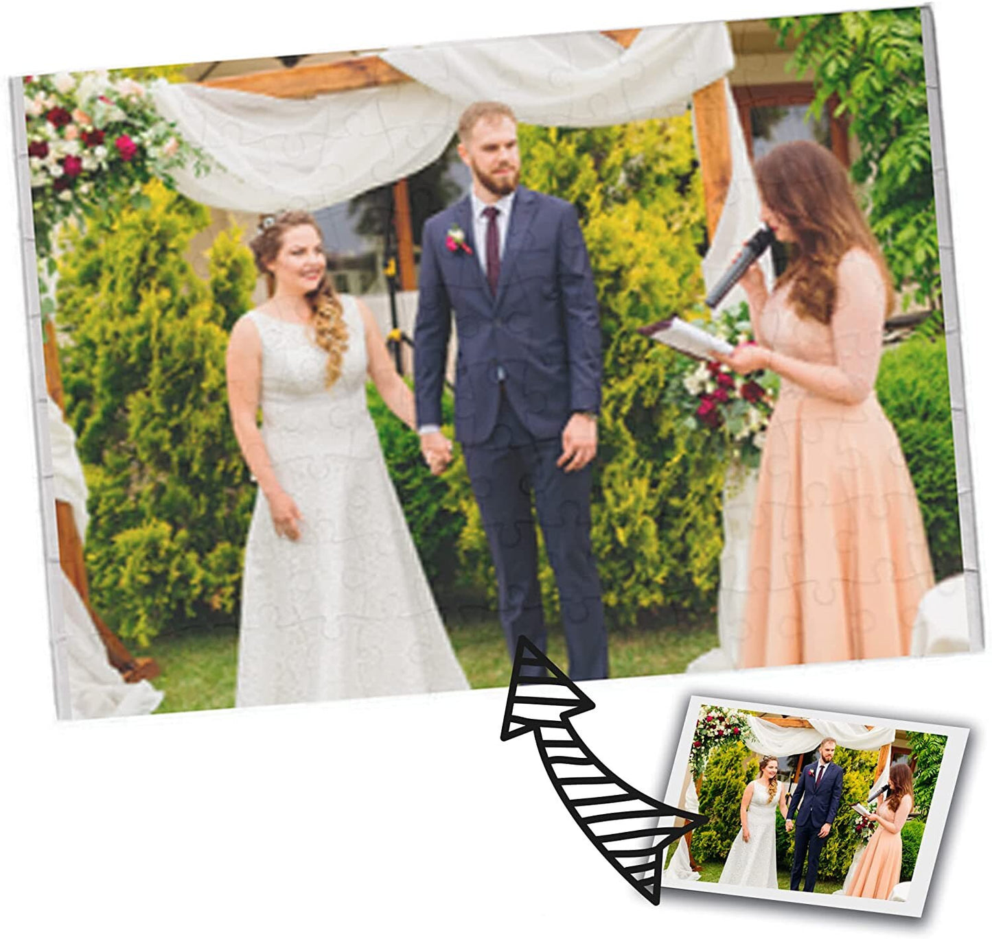 Personalised Wedding Jigsaw Puzzle Wedding day Wedding Gifts Own Photo Puzzle A4 size Lovely Ideal Present
