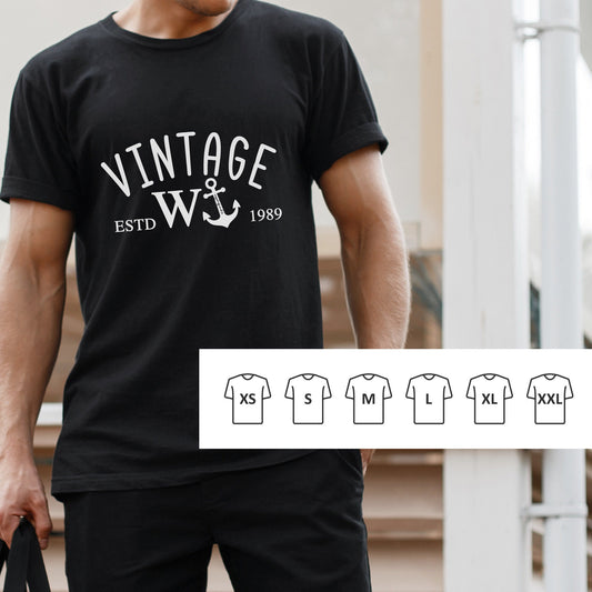 W'Anker Funny Anchor Rude Comedy Retro Gift Mens Cotton Short Sleeve T-Shirt Sizes S M L XL Mens Birthday Present Gift